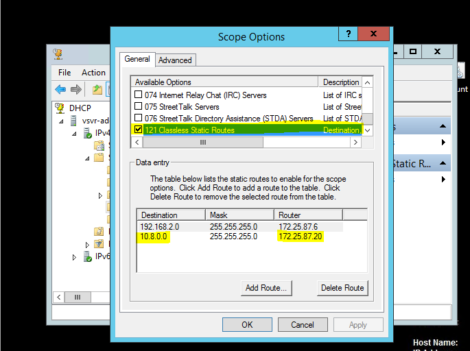 AddStaticRouteToInternalNetworkToEnableAccessToVPNNetwork